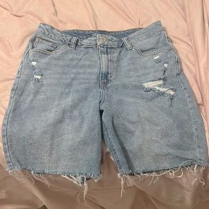 Wholey maxi jean shorts